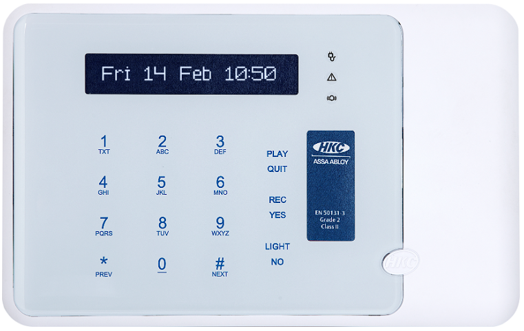 image of a keypad for a HKC alarm system